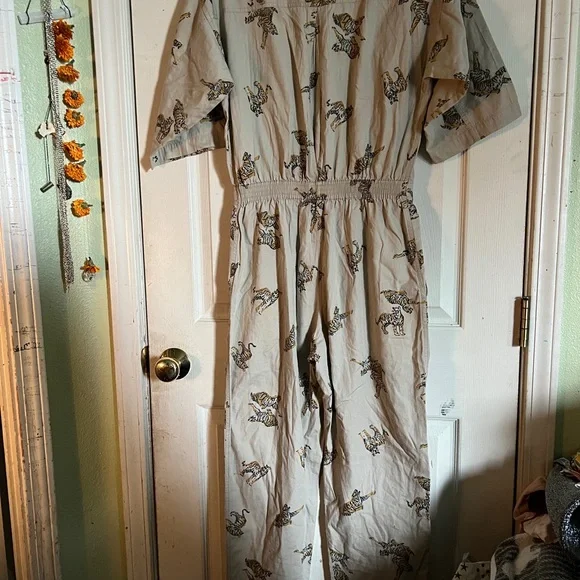 Dianne Von Furstenberg tiger print jumpsuit vintage - Picture 11 of 11